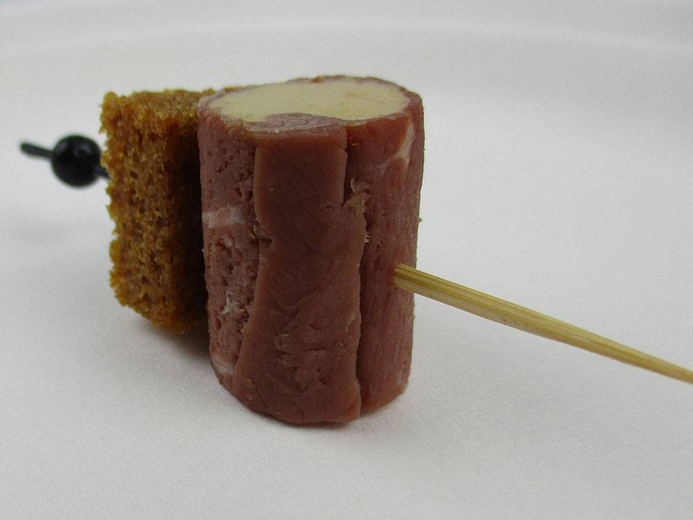 Brochette dans le thème de noël, au foie gras